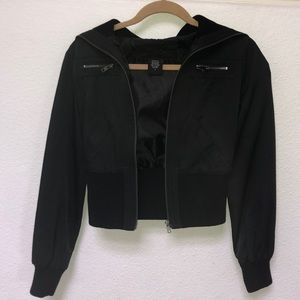 Black bomber jacket